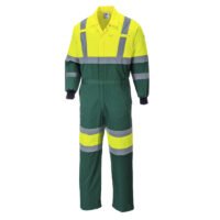 E052 - Hi-Vis X Back Contrast Coverall