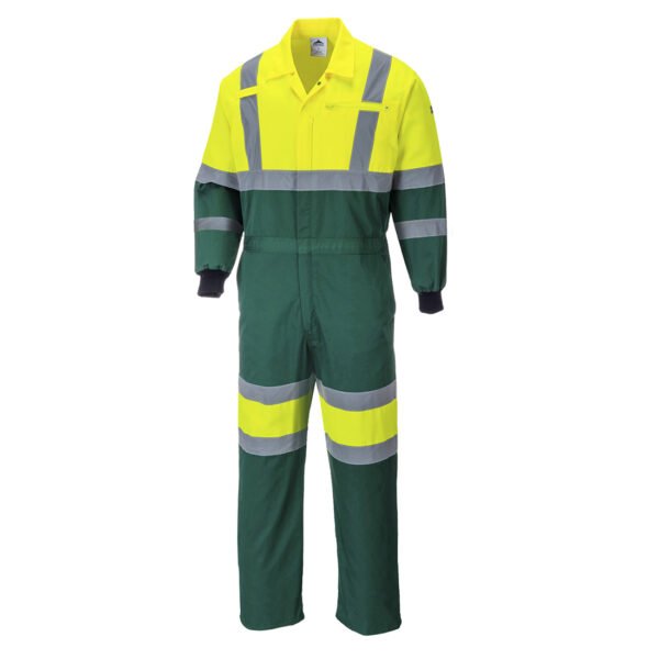 E052 - Hi-Vis X Back Contrast Coverall