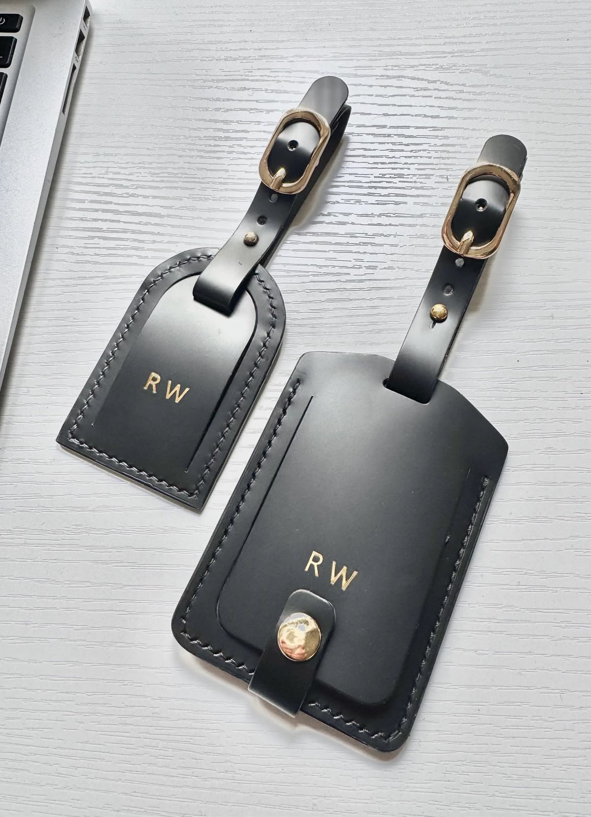 custom leather tags