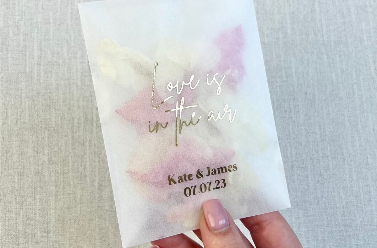 Custom printed glassine paper